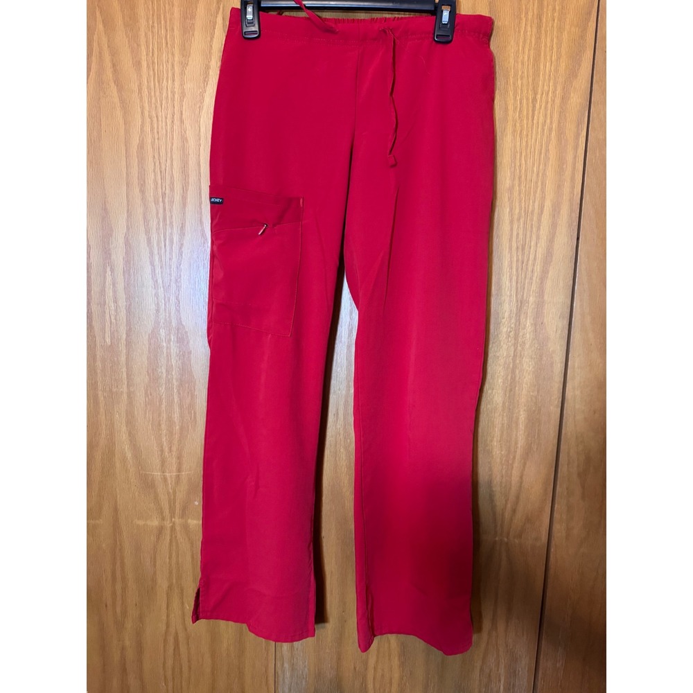 Jockey Scrub Pants Set 3 Sm P Red Cargo Zip Pocket Drawstring 600053309293